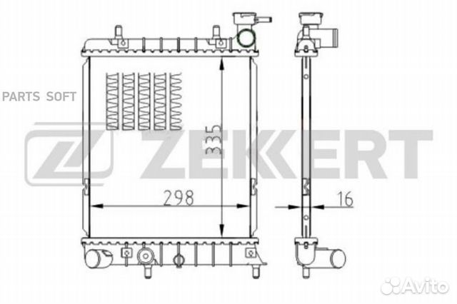 Радиатор охлаждения Хендай Акцент II 99