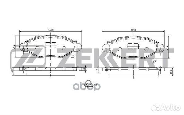 Колодки торм. диск. передн. Peugeot 206 98- 20