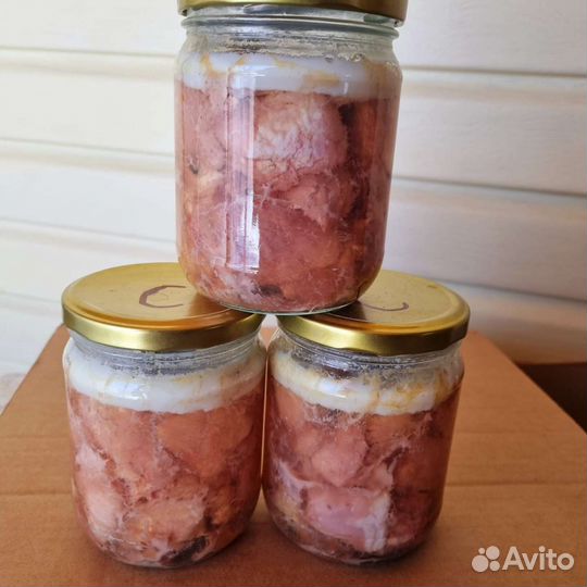 Домашная тушенка (куриная,свиная,говяжья)