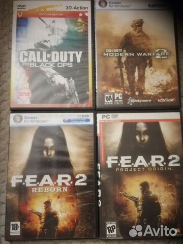 Компьютерная игра для пк, call of duty, fear и др