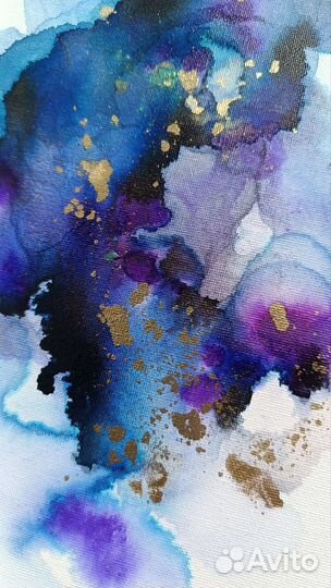 Картины на холсте чернилами, флюид арт