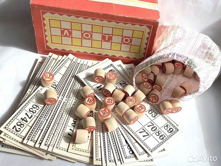 Лото СССР советское деревянные бочонки