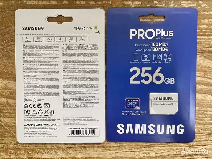 Карты памяти MicroSD Samsung PRO+ 128/256/512gb