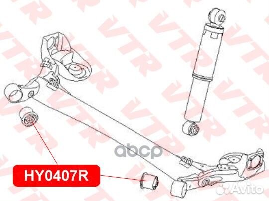 Сайлентблок балки задней подвески HY0407R VTR