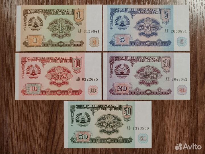Банкноты Туркменистан, Таджикистан