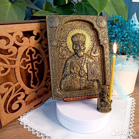 Икона св. Николай Чудотворец. Подарочная упаковка