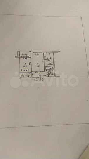 2-к. квартира, 52 м², 4/9 эт.