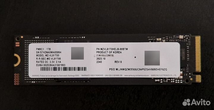 Samsung SSD M.2 1000 Гб MZ-VL81T00 1