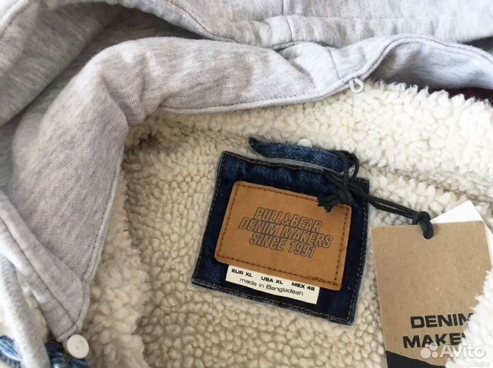 Pull & Bear джинсовая куртка шерпа (Размер: XL/52)