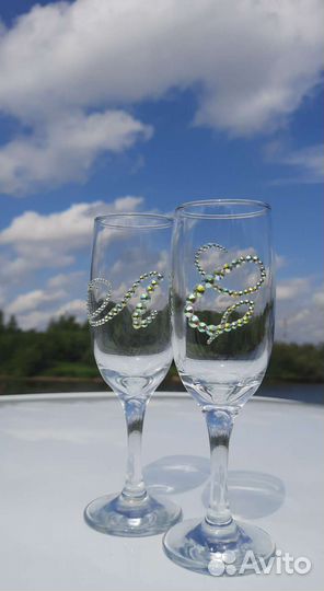 Фужеры, бокалы со стразами