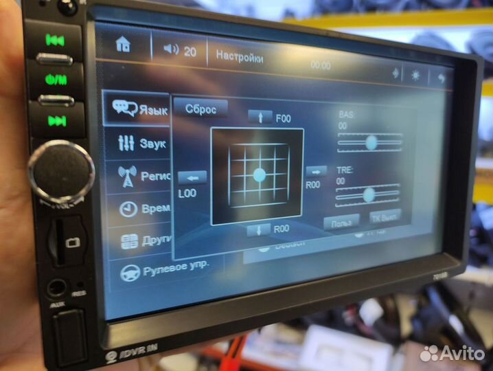 2 DIN автомагнитола с сенсорным экраном 7018b