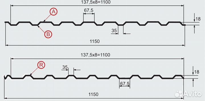 Профнастил оцинкованный мп-20