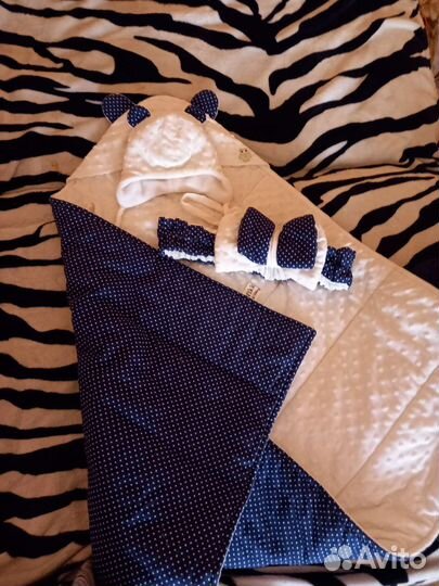 Конверт на выписку для мальчика теплый