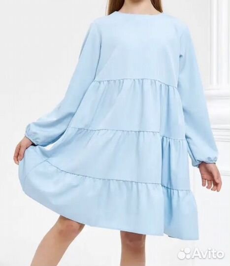 Платье новое р158 голубое. Россия