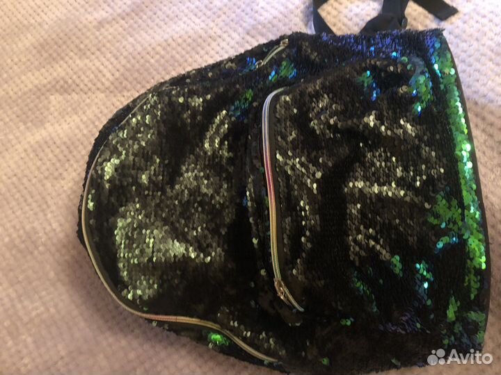Рюкзак с пайетками + сменка с пайетками