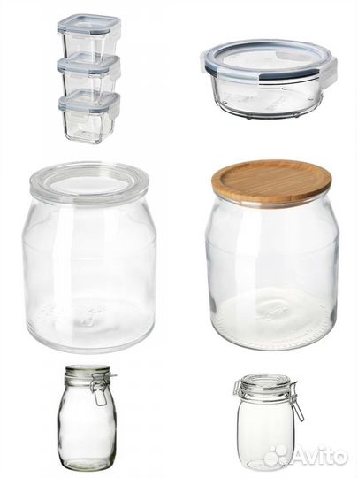 Контейнеры Икеа + крышки