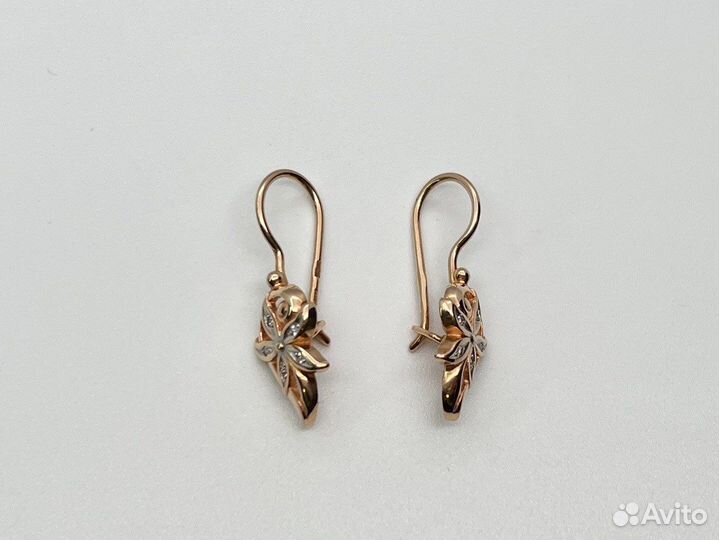 Золотые серьги 585 пробы
