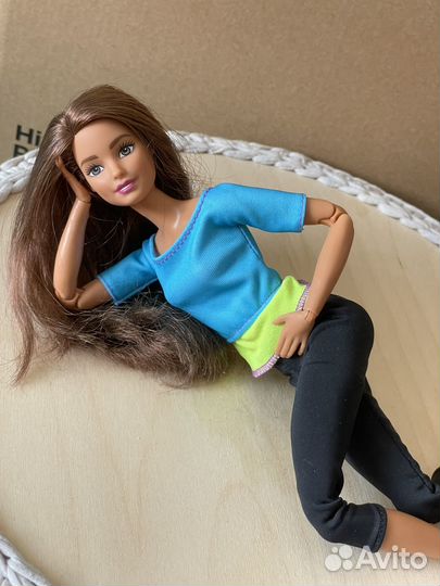 Барби йога на теле мтм Джойс голубой топ