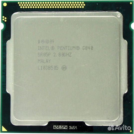 Процессор Intel Pentium G840 (LGA1155, 2800MHz, 2c