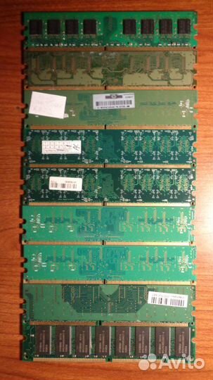 Планки оперативной памяти sdram, DDR, DDR2