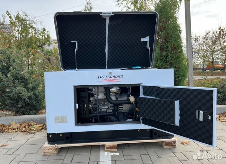Генератор дизельный 13 кВт g-power DG15000SE3 трех
