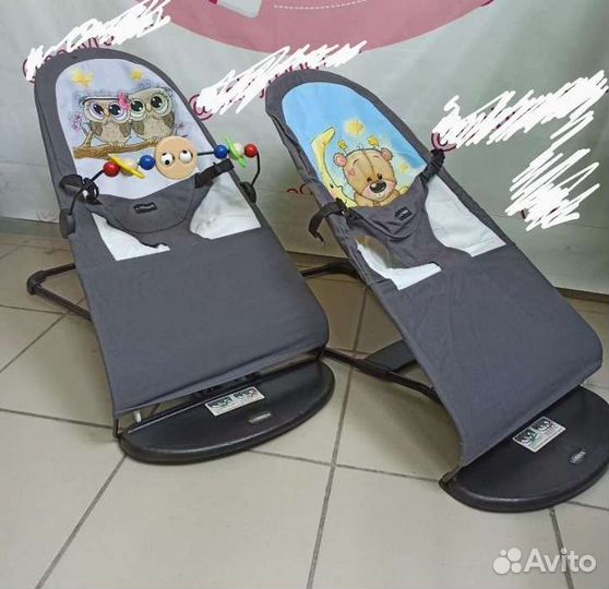 Новый детский шезлонг механический