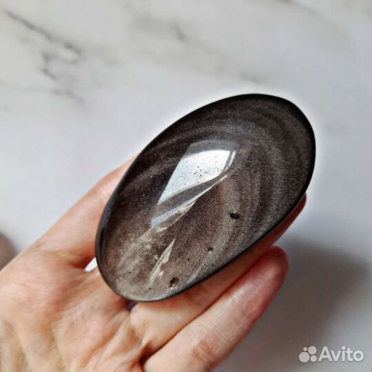 Обсидиан серебристый (крупная галька)