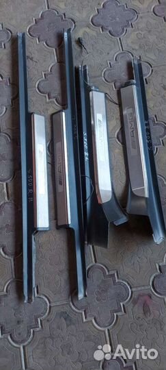 Накладки на порог Амг на Mercedes w220