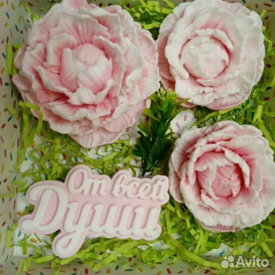 Мыло ручной работы пионы
