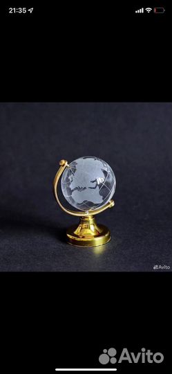 Сувенир глобус хрусталь