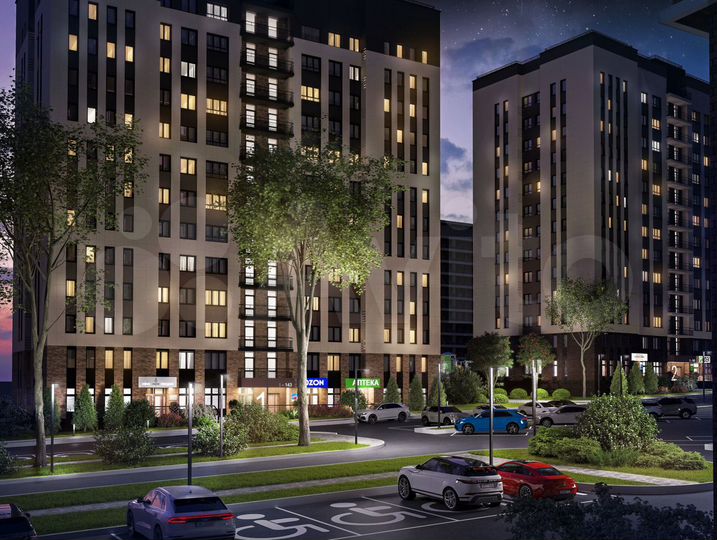 3-к. квартира, 68,4 м², 10/17 эт.