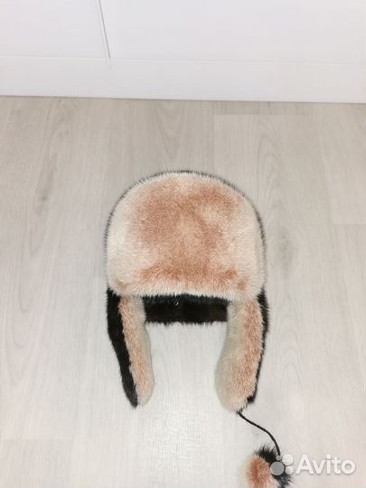 Шапка норковая ушанка