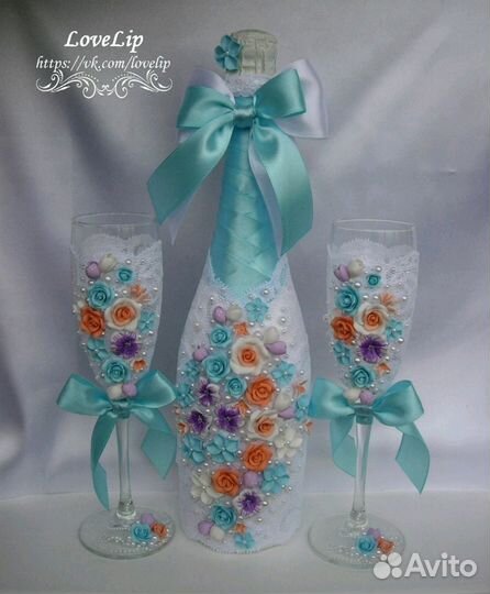Свадебные аксессуары, бокалы
