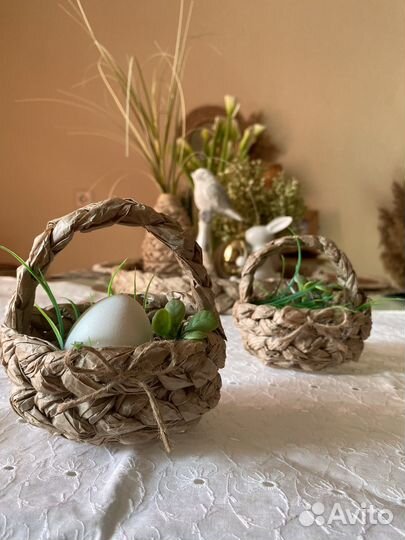 Корзина плетеная, пасхальная, сувенирная