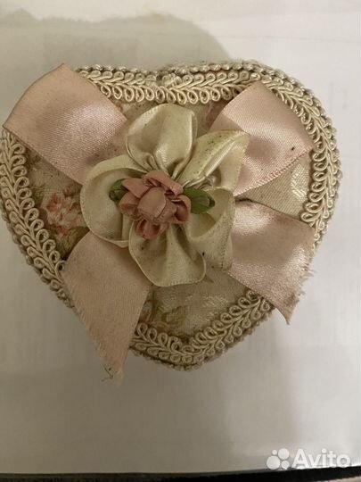 Шкатулка ткань винтаж