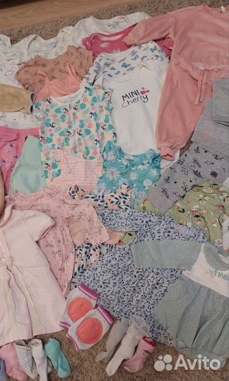 Вещи пакетом на девочку 68-80