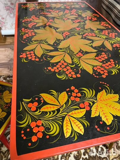 Стол детский с хохломской росписью