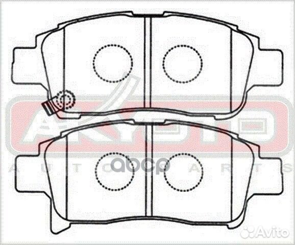 Колодки тормозные дисковые передние toyota yari