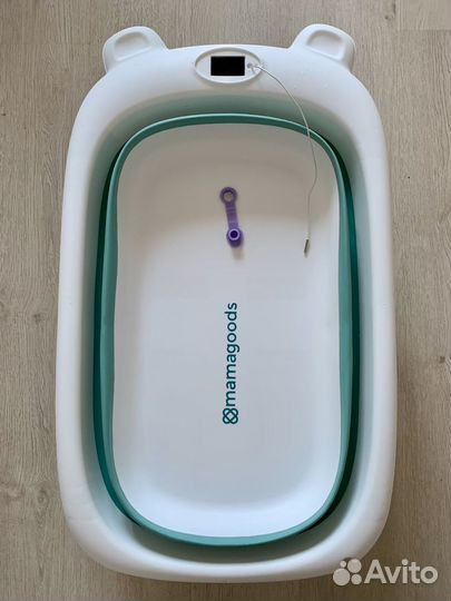 Складная ванночка для купания с термометром