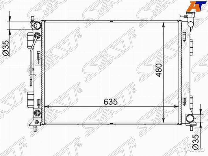 Радиатор охлаждения двигателя Hyundai Sonata LF