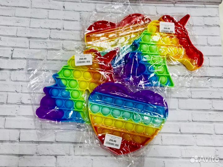 Игрушка антистресс Pop It фигурная (единорог, серд