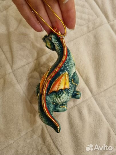 Елочная игрушка лефортовский фарфор дракончик