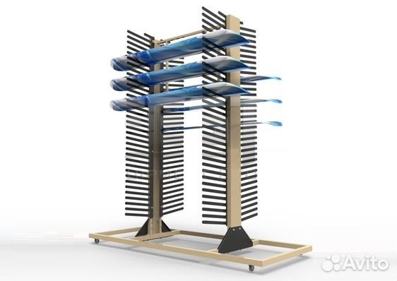 Стеллаж для хранения беговых лыж на 20 пар