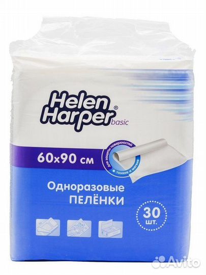 Helen harper Пеленка одноразовая впитыв.дет.60*90