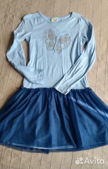 Платье для девочки Crazy8 140 146 голубое