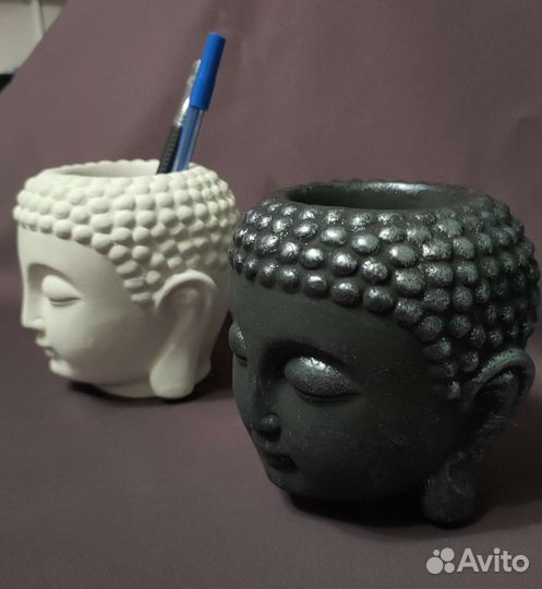 Кашпо органайзер Будда из гипса