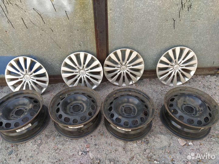 Оригинальные диски + колпаки Citroen C4