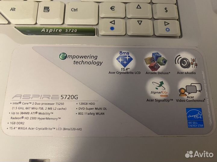 Ноутбук acer aspire 5720