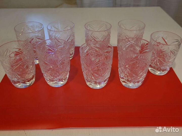 Хрусталь, вазы. Хрустальные рог изобилия. Рюмки