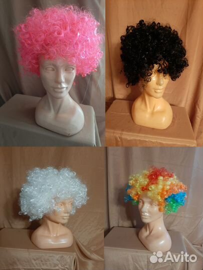Парик карнавальный кудрявый